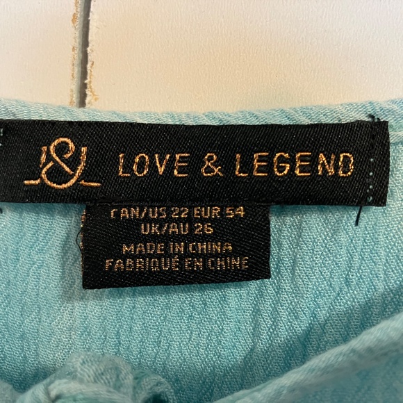 💲⬇️ Love & Legend Aqua Blue Boho Tunic - Picture 5 of 6